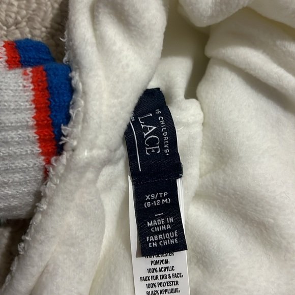 NWT - Polar Bear Hat And Mittens Set. Size XS (6-12 months). - Picture 6 of 10